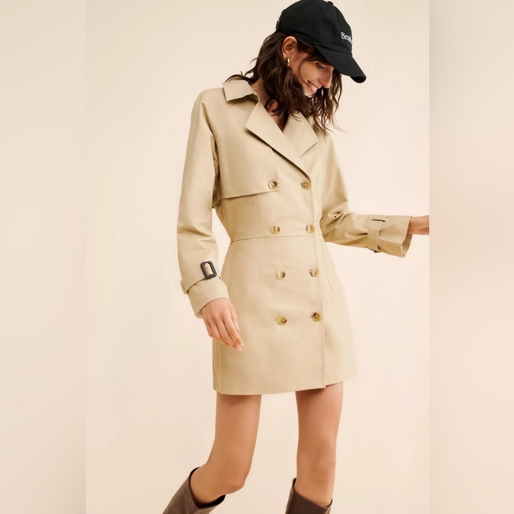 Mare Mare x Anthropologie Trench Coat Dress - Size M - Picture 5 of 12